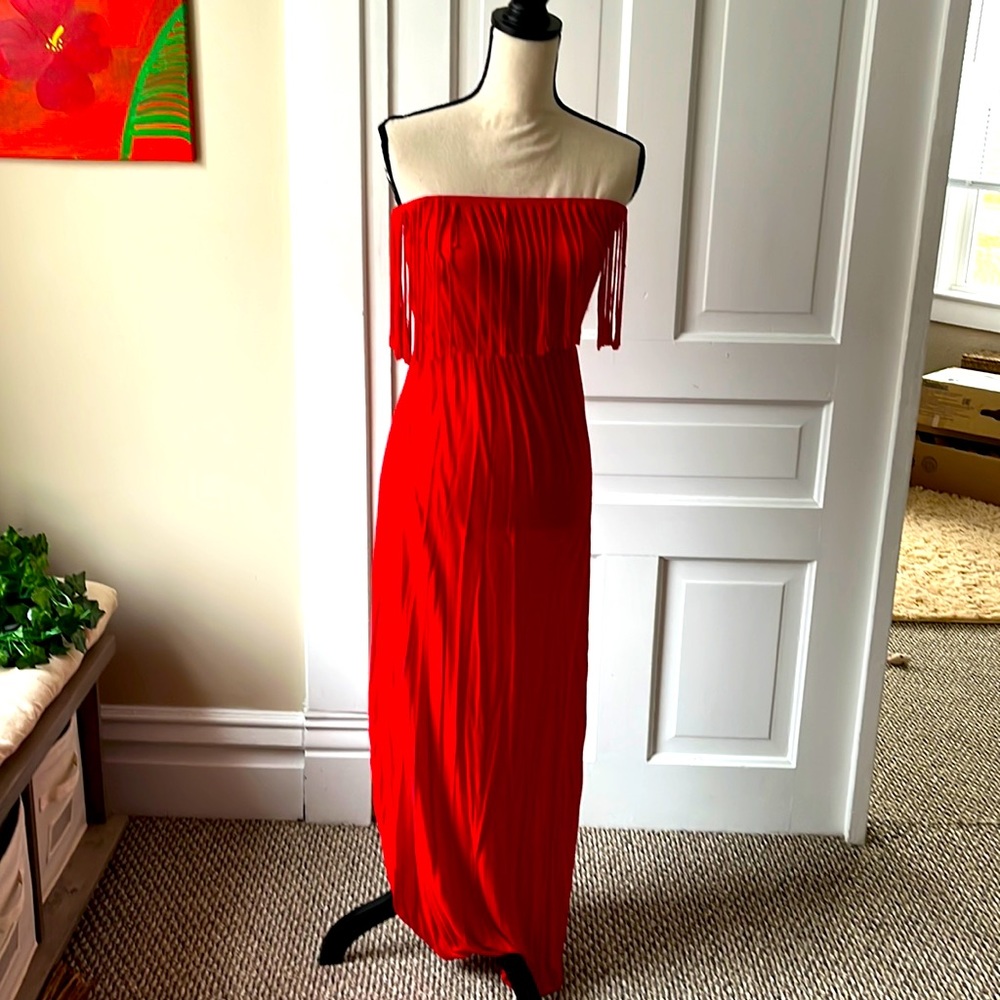 Red Adara long dress